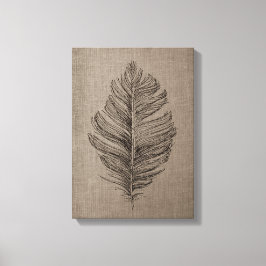 Lienzo Feather no. 2 Taupe Canvas Wall Art