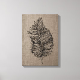 Lienzo Feather no. 3 Taupe Canvas Wall Art