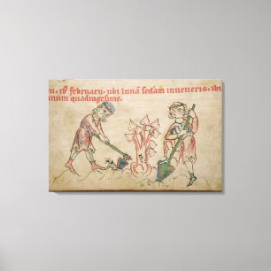 Lienzo Febrero: azada