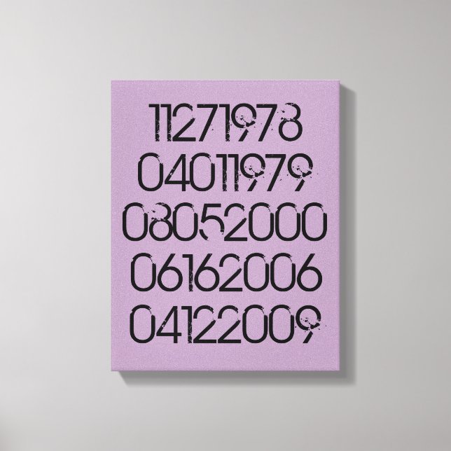 Lienzo Fechas especiales con problemas (Anverso)