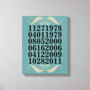 Lienzo Fechas especiales originales