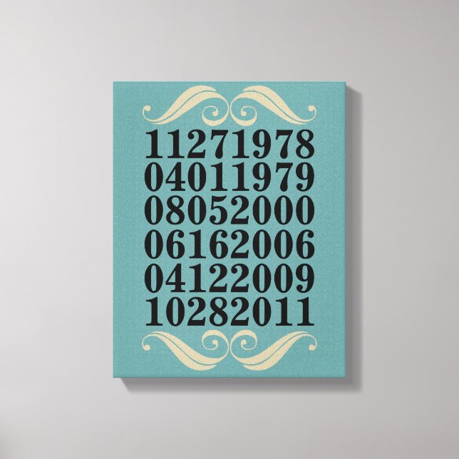 Lienzo Fechas especiales originales (Anverso)