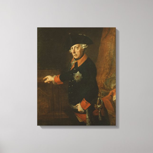 Lienzo Federico II El Grande de Prusia, c.1763 (Anverso)