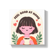 feel good at home wall print art