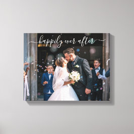 Lienzo Felices para Siempre Elegante Foto de Boda