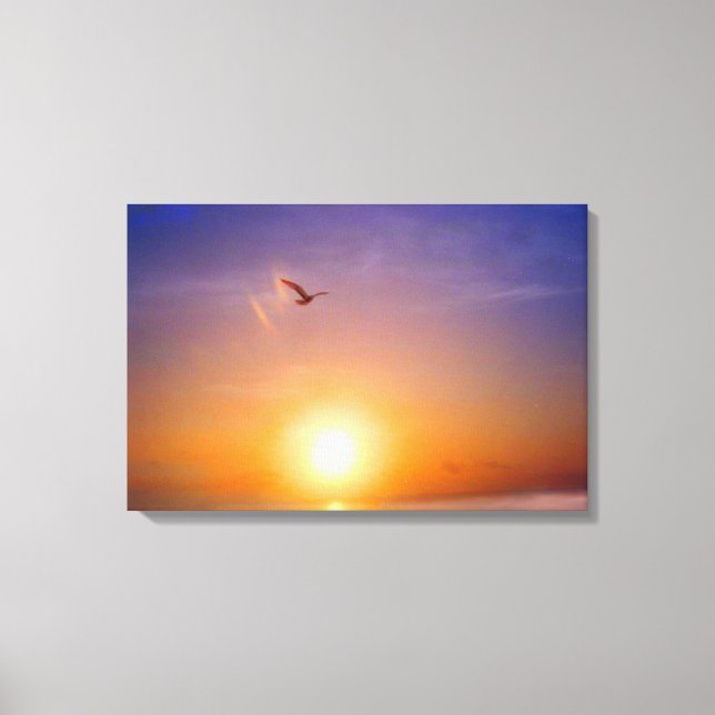 Lienzo Felicidad del atardecer 3 Panel (Anverso)