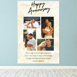 Lienzo Felicidades por su aniversario Collage personaliza
