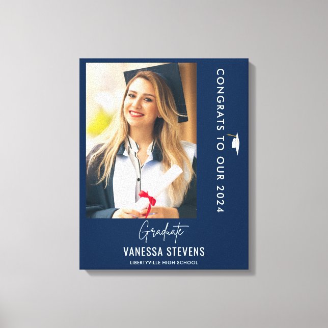 Lienzo Felicitaciones a nuestra foto de 202x en la Marina (Anverso)