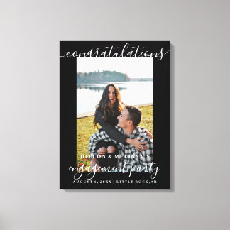 Lienzo Felicitaciones Rótulo de pareja de fotos de compro