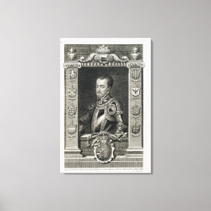 Lienzo Felipe II (1527-98) Rey de España de 1556, engra