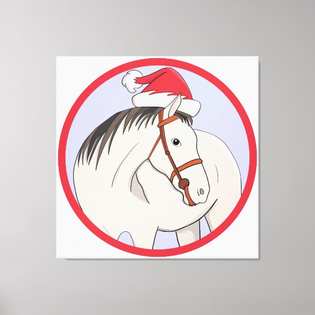 Lienzo Feliz caballo navideño (Anverso)