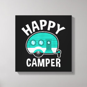 Lienzo Feliz Campista Caravana Caravana Divertidas Vacaci