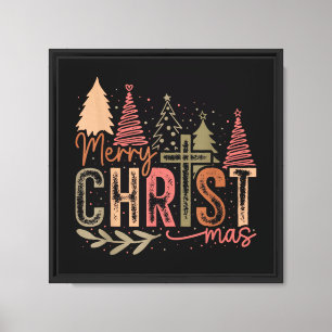 Lienzo Feliz Christ Mas Navidad Fe Cristiana Jesús C