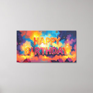 Lienzo Feliz cumpleaños