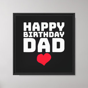 Lienzo Feliz Cumpleaños Papá
