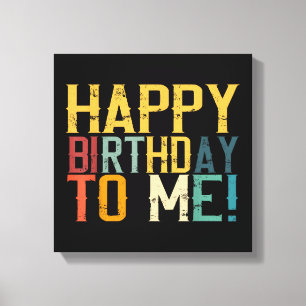 Lienzo Feliz cumpleaños para mí fiesta de cumpleaños