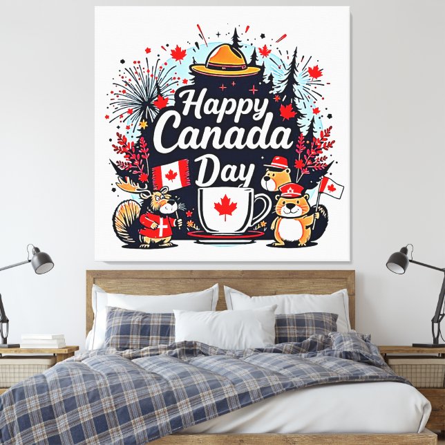 Lienzo Feliz Día de Canadá (Insitu(Dormitorio))
