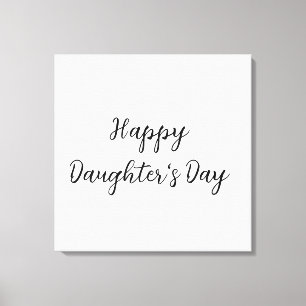 Lienzo Feliz día de las hijas si.ple texto mínimo añadir 