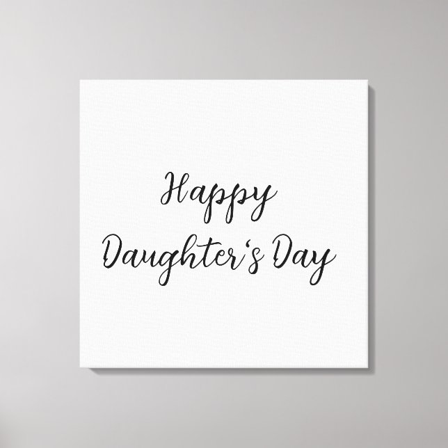 Lienzo Feliz día de las hijas si.ple texto mínimo añadir  (Anverso)