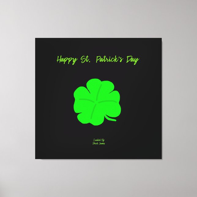 Lienzo Feliz Día de San Patricio (Anverso)