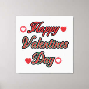 Lienzo Feliz día de San Valentín por regalo