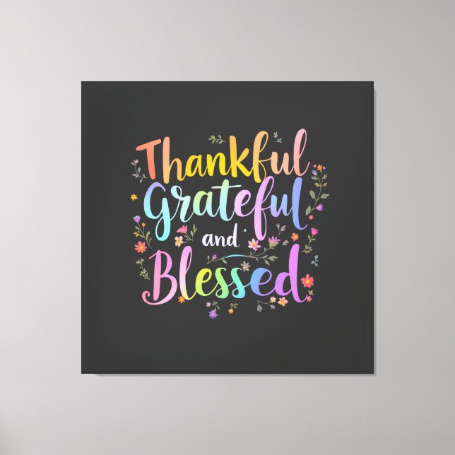 Lienzo Feliz HalloThanksmas Halloween, Día de Acción de G (Anverso)