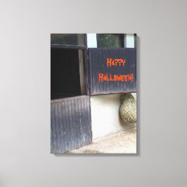 Lienzo Feliz Halloween Horse Stable Doing Riding School