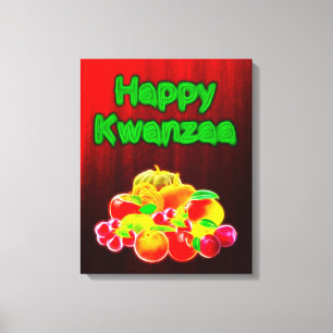 Lienzo Feliz Kwanzaa primeras frutas