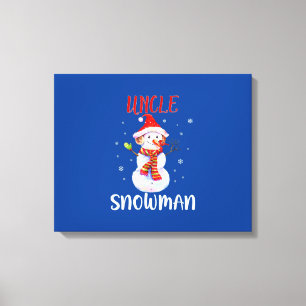 Lienzo Feliz Navidad 2020 Tío Snowman En Máscara Pajama