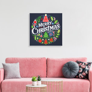 Lienzo Feliz Navidad 3