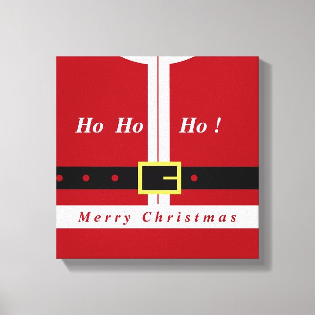 Lienzo Feliz Navidad - Papá Noel - Regalos Para Todos (Anverso)