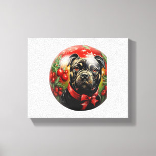 Lienzo Feliz Navidad Sussex Spaniel