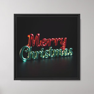 Lienzo Feliz Navidad Tipografía de Lujo Canvas 12x12 05