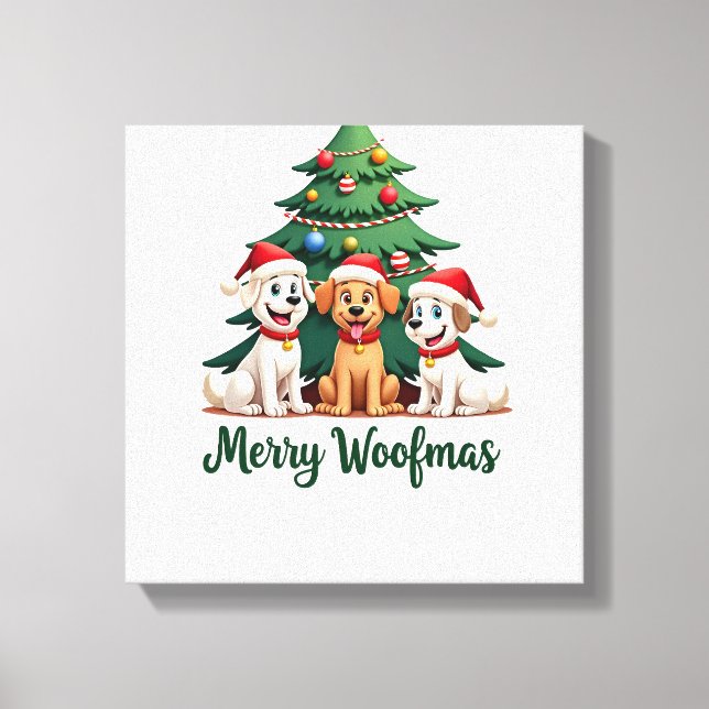 Lienzo Feliz Woofmas (2) (Anverso)