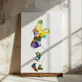 Lienzo Female Flag Football Player