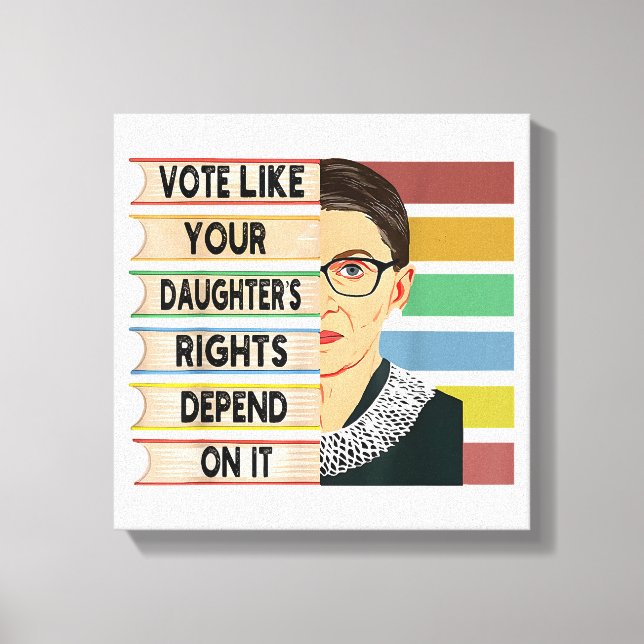 Lienzo Feminista Ruth Bader Ginsburg RBG Chica De Cita Co (Anverso)