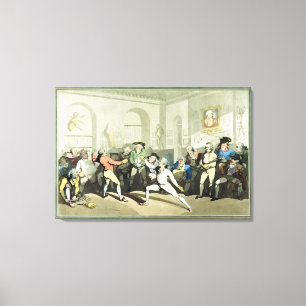 Lienzo Fencing Academy de Sr. H Ángel, grabada por