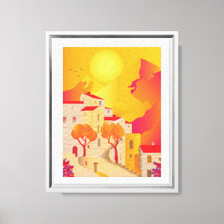 Lienzo Feng Shui Mediterranean Sunset Home Art