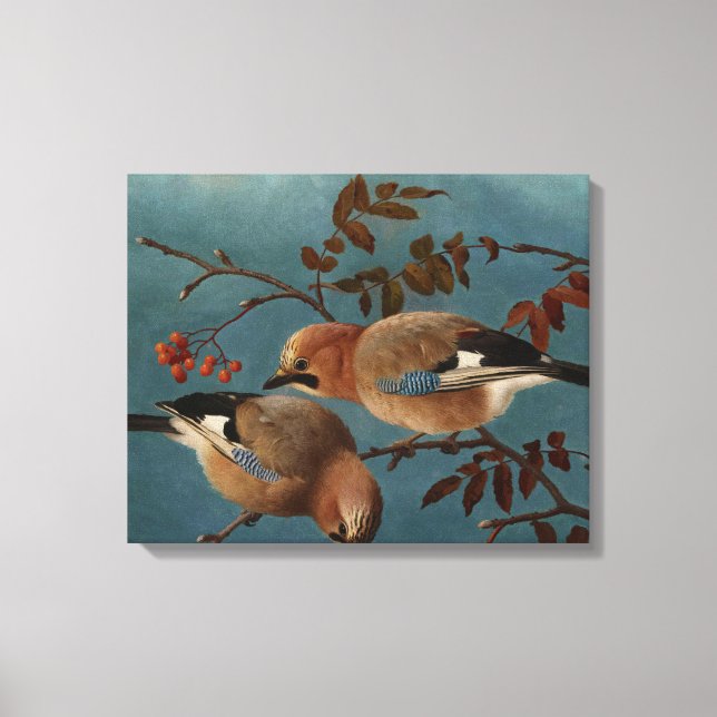 Lienzo Ferdinand von Wright - Jays (Anverso)