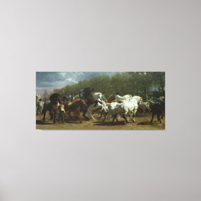 Lienzo "Feria del Caballo" por Rosa Bonheur (Anverso)