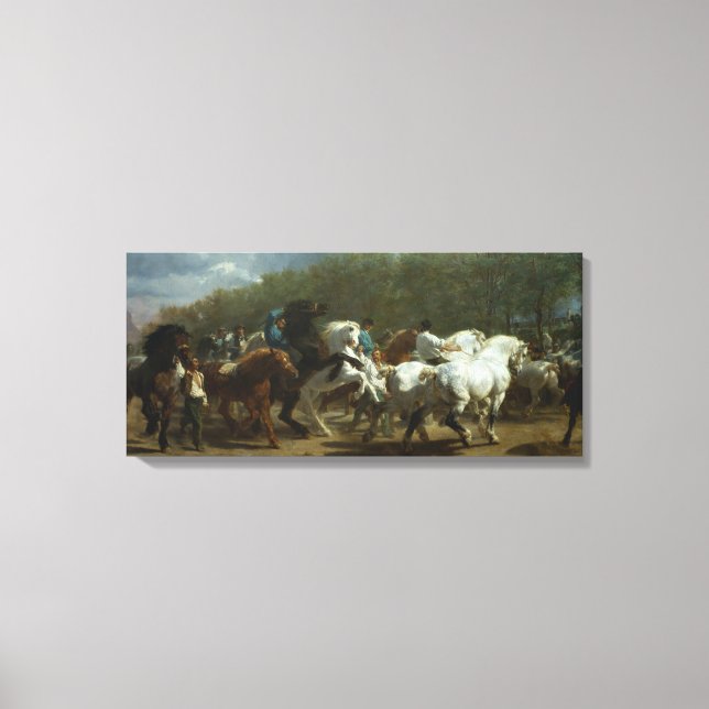 Lienzo Feria del Caballo (por Rosa Bonheur) (Anverso)