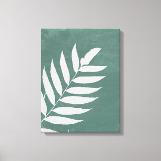 Lienzo "Fern in Stillness"—Una Minimalista hoja de hierro