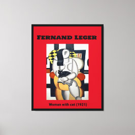Lienzo Fernand Leger: Mujer con gato (1921)