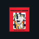 Lienzo Fernand Leger: Mujer con gato (1921)<br><div class="desc">Imagen creada por Fernand Leger en 1921. Leger fue uno de los grandes artistas cubistas de su época. Cubism fue un movimiento artístico que enfatizó el uso de varias formas para crear arte. Pablo Picasso es probablemente el cubista más célebre; sin embargo, Leger tiene que ser un segundo cercano. En...</div>