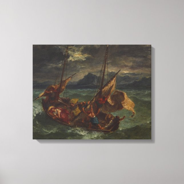 Lienzo Fernando Delacroix Cristo en el mar de Galilea (Anverso)