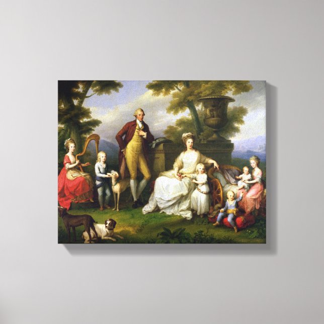 Lienzo Fernando IV Rey de Nápoles y su familia (Anverso)