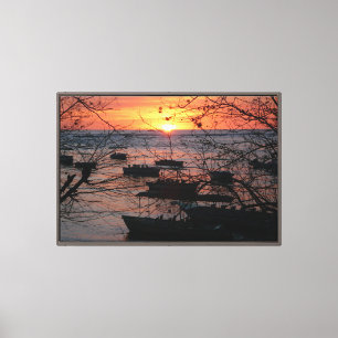 Lienzo Feroy atardecer costarricense en Tamarindo