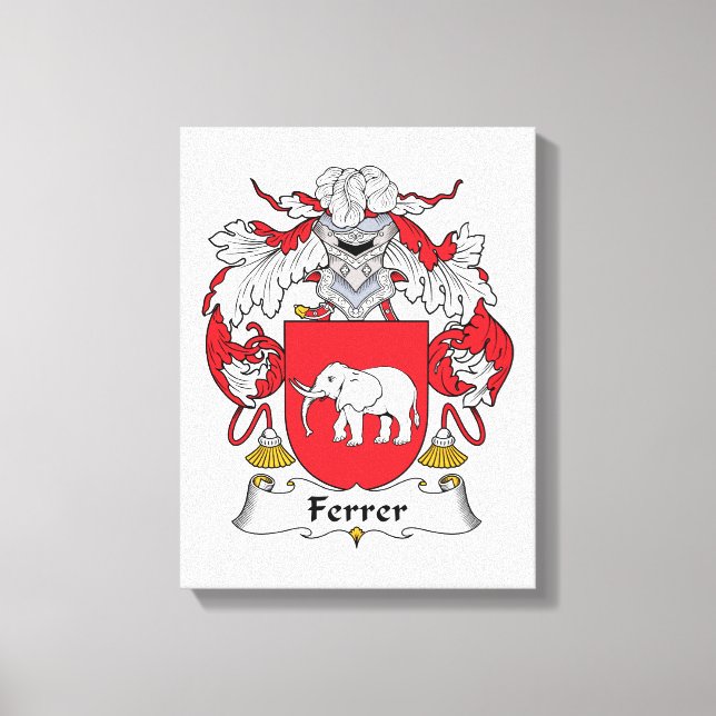 Lienzo Ferrer Family Crest (Anverso)