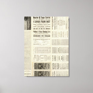 Lienzo Ferrocarril central de Houston y de Tejas a través