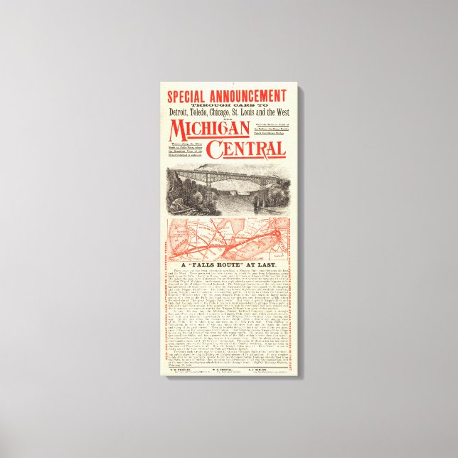 Lienzo Ferrocarril Central de Michigan (Anverso)